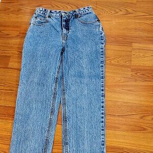 Banana Repulbic Womans Size 3 Jeans  Straight Leg 5 Pockets Logo's Med Wash